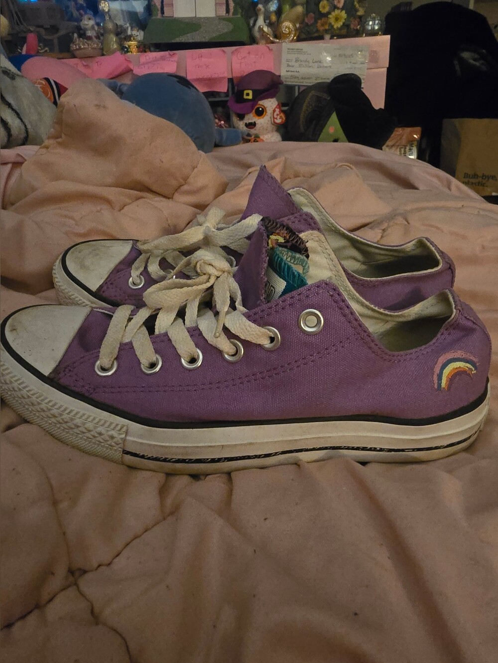 Purple Converse Chuck Taylor All Star Rainbow Shoes